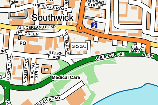 SR5 2AJ map - OS OpenMap – Local (Ordnance Survey) SR5 2AJ map - OS OpenMap – Local (Ordnance Survey)