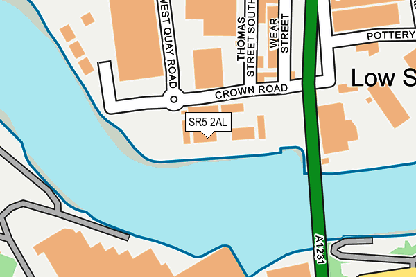 SR5 2AL map - OS OpenMap – Local (Ordnance Survey) SR5 2AL map - OS OpenMap – Local (Ordnance Survey)