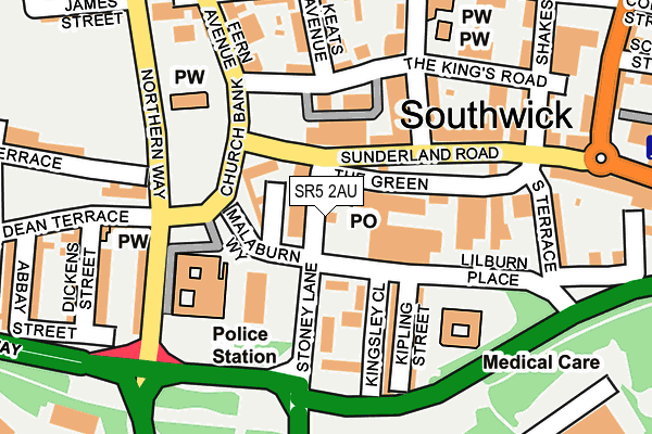 SR5 2AU map - OS OpenMap – Local (Ordnance Survey) SR5 2AU map - OS OpenMap – Local (Ordnance Survey)