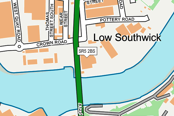 SR5 2BS map - OS OpenMap – Local (Ordnance Survey) SR5 2BS map - OS OpenMap – Local (Ordnance Survey)