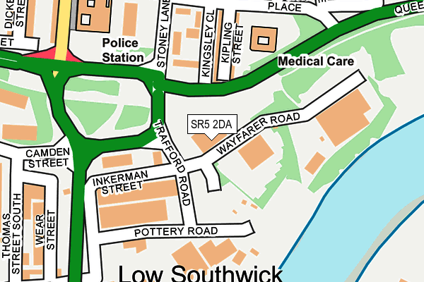 SR5 2DA map - OS OpenMap – Local (Ordnance Survey)