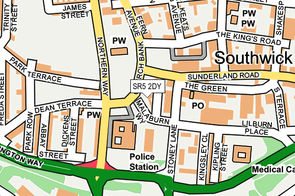 SR5 2DY map - OS OpenMap – Local (Ordnance Survey) SR5 2DY map - OS OpenMap – Local (Ordnance Survey)