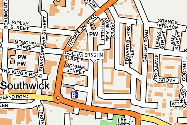SR5 2HN map - OS OpenMap – Local (Ordnance Survey) SR5 2HN map - OS OpenMap – Local (Ordnance Survey)