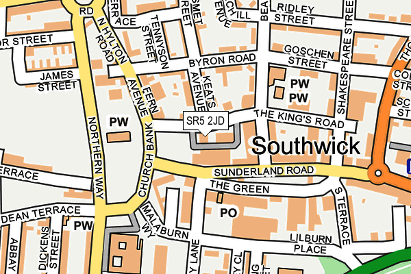 SR5 2JD map - OS OpenMap – Local (Ordnance Survey) SR5 2JD map - OS OpenMap – Local (Ordnance Survey)