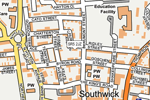 SR5 2JZ map - OS OpenMap – Local (Ordnance Survey) SR5 2JZ map - OS OpenMap – Local (Ordnance Survey)