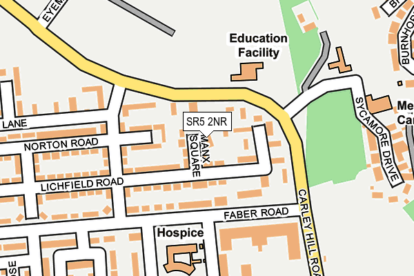 SR5 2NR map - OS OpenMap – Local (Ordnance Survey)