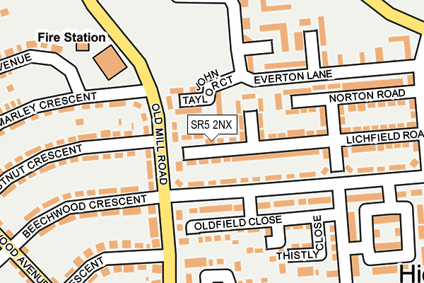 SR5 2NX map - OS OpenMap – Local (Ordnance Survey) SR5 2NX map - OS OpenMap – Local (Ordnance Survey)