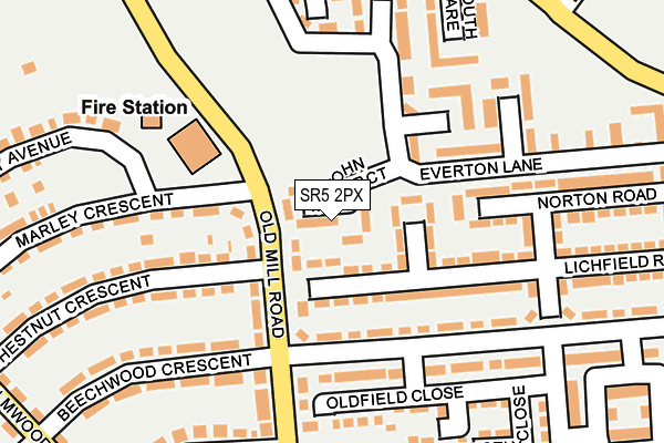 SR5 2PX map - OS OpenMap – Local (Ordnance Survey) SR5 2PX map - OS OpenMap – Local (Ordnance Survey)