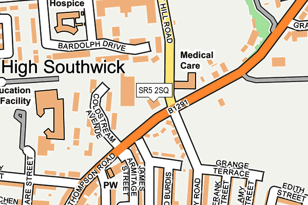 SR5 2SQ map - OS OpenMap – Local (Ordnance Survey) SR5 2SQ map - OS OpenMap – Local (Ordnance Survey)