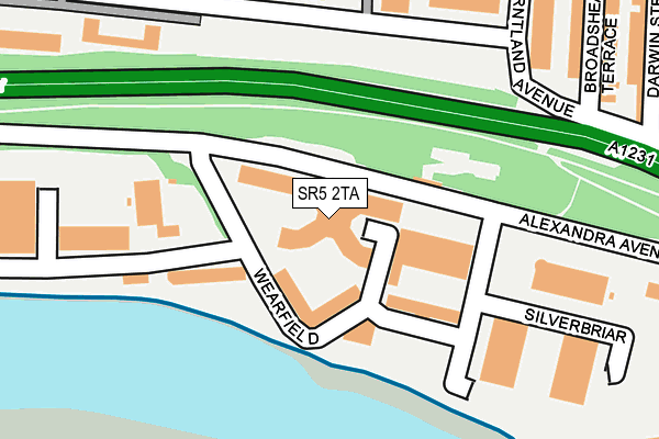SR5 2TA map - OS OpenMap – Local (Ordnance Survey) SR5 2TA map - OS OpenMap – Local (Ordnance Survey)