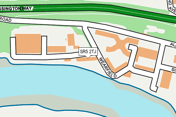 SR5 2TJ map - OS OpenMap – Local (Ordnance Survey) SR5 2TJ map - OS OpenMap – Local (Ordnance Survey)