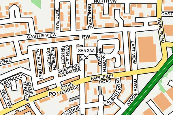 SR5 3AA map - OS OpenMap – Local (Ordnance Survey) SR5 3AA map - OS OpenMap – Local (Ordnance Survey)