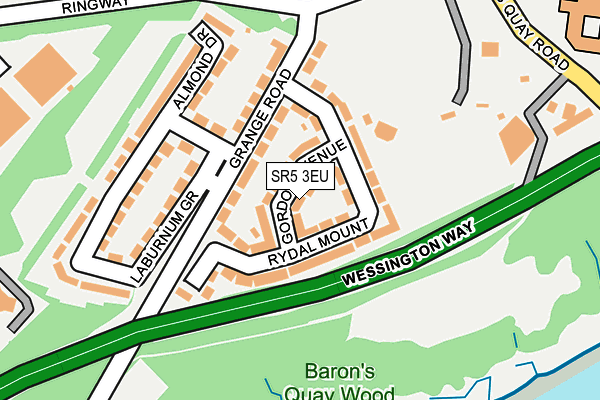 SR5 3EU map - OS OpenMap – Local (Ordnance Survey)