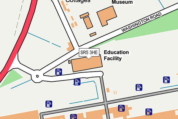 SR5 3HE map - OS OpenMap – Local (Ordnance Survey)