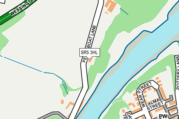 SR5 3HL map - OS OpenMap – Local (Ordnance Survey) SR5 3HL map - OS OpenMap – Local (Ordnance Survey)