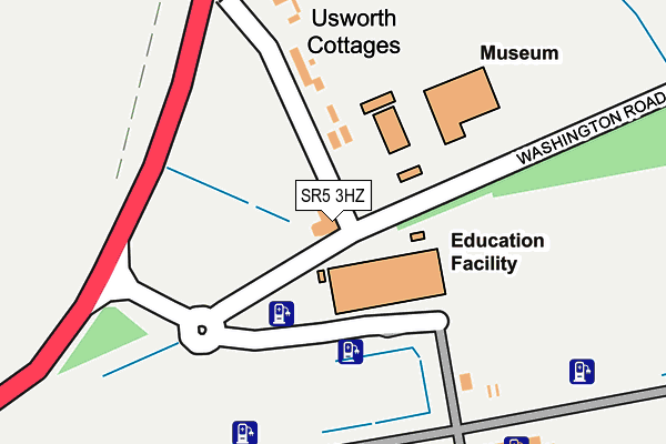 SR5 3HZ map - OS OpenMap – Local (Ordnance Survey)