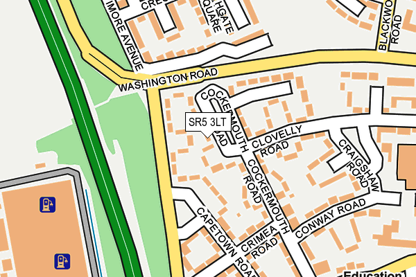 SR5 3LT map - OS OpenMap – Local (Ordnance Survey) SR5 3LT map - OS OpenMap – Local (Ordnance Survey)