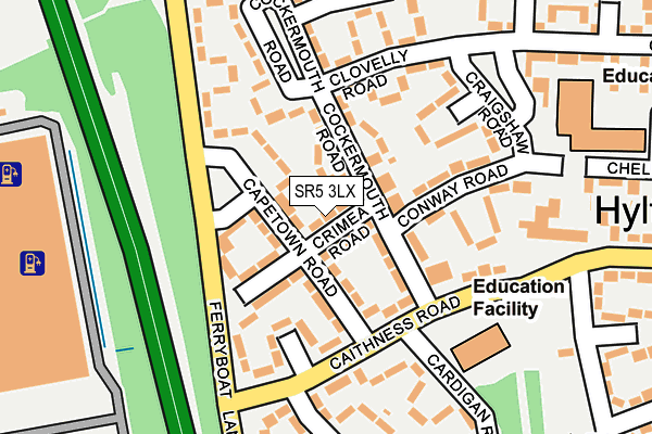 SR5 3LX map - OS OpenMap – Local (Ordnance Survey) SR5 3LX map - OS OpenMap – Local (Ordnance Survey)