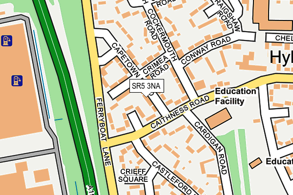 SR5 3NA map - OS OpenMap – Local (Ordnance Survey) SR5 3NA map - OS OpenMap – Local (Ordnance Survey)