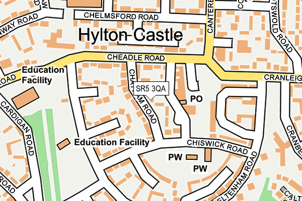 SR5 3QA map - OS OpenMap – Local (Ordnance Survey) SR5 3QA map - OS OpenMap – Local (Ordnance Survey)