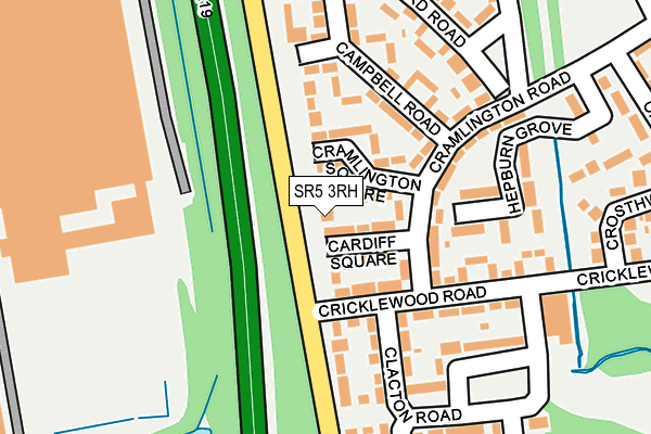 SR5 3RH map - OS OpenMap – Local (Ordnance Survey) SR5 3RH map - OS OpenMap – Local (Ordnance Survey)
