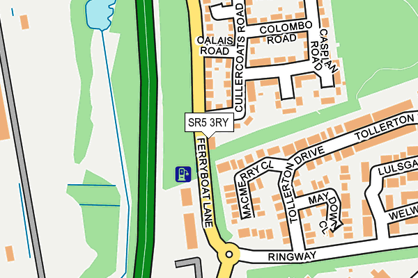SR5 3RY map - OS OpenMap – Local (Ordnance Survey)