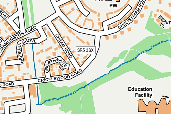 SR5 3SX map - OS OpenMap – Local (Ordnance Survey) SR5 3SX map - OS OpenMap – Local (Ordnance Survey)