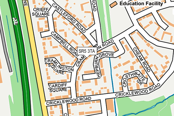 SR5 3TA map - OS OpenMap – Local (Ordnance Survey) SR5 3TA map - OS OpenMap – Local (Ordnance Survey)