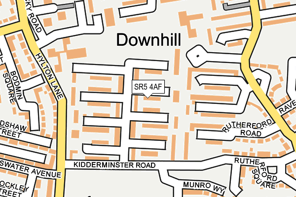 SR5 4AF map - OS OpenMap – Local (Ordnance Survey) SR5 4AF map - OS OpenMap – Local (Ordnance Survey)