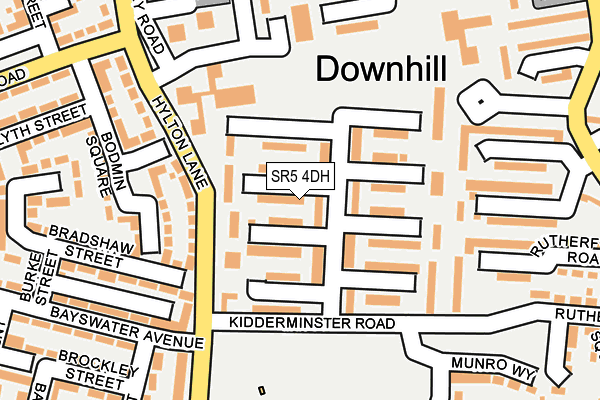 SR5 4DH map - OS OpenMap – Local (Ordnance Survey)