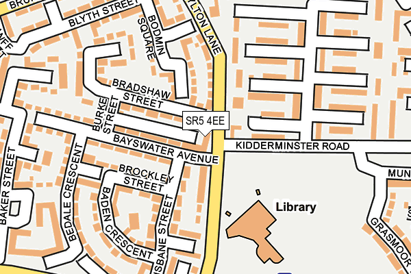 SR5 4EE map - OS OpenMap – Local (Ordnance Survey)