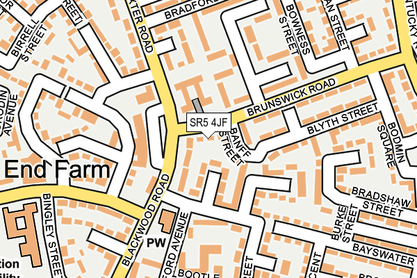 SR5 4JF map - OS OpenMap – Local (Ordnance Survey) SR5 4JF map - OS OpenMap – Local (Ordnance Survey)