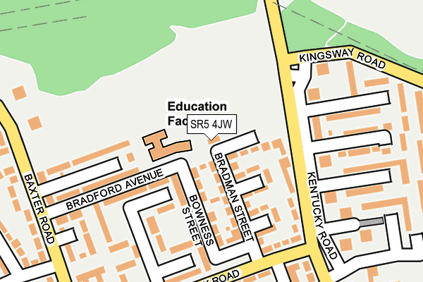 SR5 4JW map - OS OpenMap – Local (Ordnance Survey) SR5 4JW map - OS OpenMap – Local (Ordnance Survey)