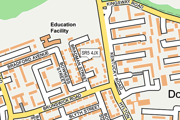 SR5 4JX map - OS OpenMap – Local (Ordnance Survey) SR5 4JX map - OS OpenMap – Local (Ordnance Survey)