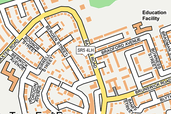 SR5 4LH map - OS OpenMap – Local (Ordnance Survey) SR5 4LH map - OS OpenMap – Local (Ordnance Survey)