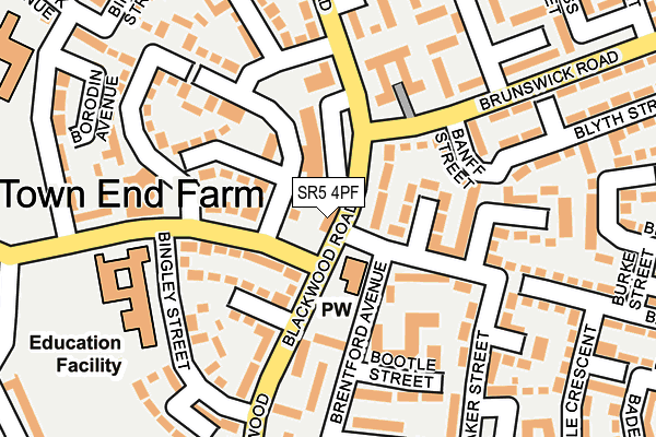 SR5 4PF map - OS OpenMap – Local (Ordnance Survey) SR5 4PF map - OS OpenMap – Local (Ordnance Survey)