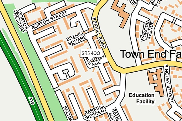SR5 4QQ map - OS OpenMap – Local (Ordnance Survey) SR5 4QQ map - OS OpenMap – Local (Ordnance Survey)