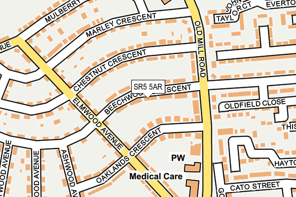 SR5 5AR map - OS OpenMap – Local (Ordnance Survey) SR5 5AR map - OS OpenMap – Local (Ordnance Survey)