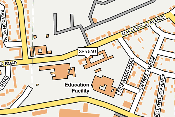 SR5 5AU map - OS OpenMap – Local (Ordnance Survey) SR5 5AU map - OS OpenMap – Local (Ordnance Survey)