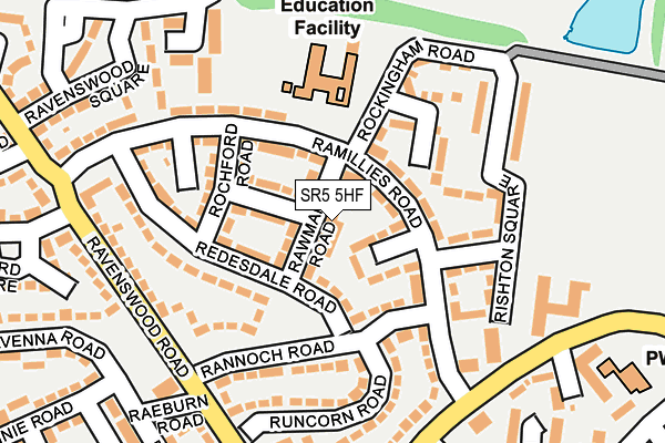 SR5 5HF map - OS OpenMap – Local (Ordnance Survey) SR5 5HF map - OS OpenMap – Local (Ordnance Survey)