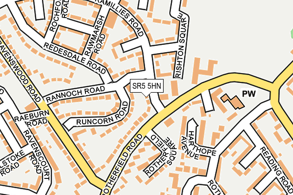 SR5 5HN map - OS OpenMap – Local (Ordnance Survey) SR5 5HN map - OS OpenMap – Local (Ordnance Survey)