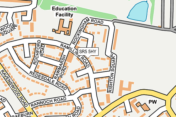 SR5 5HY map - OS OpenMap – Local (Ordnance Survey) SR5 5HY map - OS OpenMap – Local (Ordnance Survey)