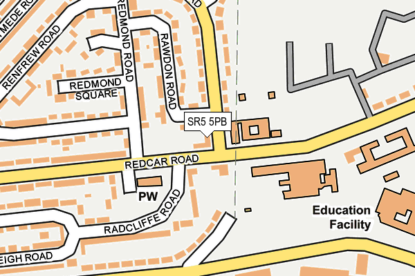SR5 5PB map - OS OpenMap – Local (Ordnance Survey) SR5 5PB map - OS OpenMap – Local (Ordnance Survey)