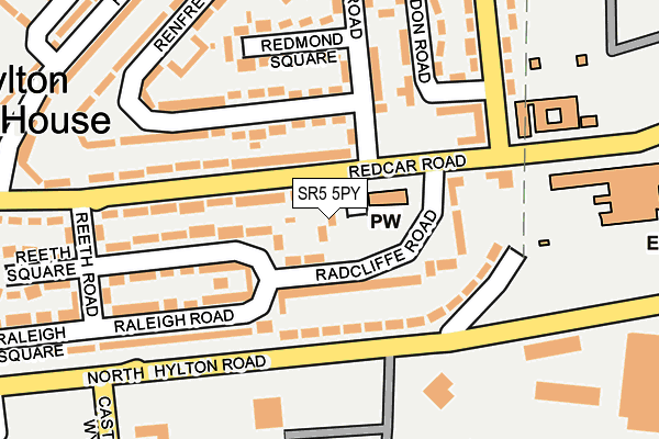 SR5 5PY map - OS OpenMap – Local (Ordnance Survey) SR5 5PY map - OS OpenMap – Local (Ordnance Survey)