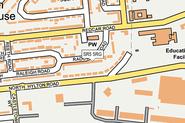 SR5 5RG map - OS OpenMap – Local (Ordnance Survey) SR5 5RG map - OS OpenMap – Local (Ordnance Survey)