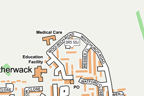 SR5 5SJ map - OS OpenMap – Local (Ordnance Survey) SR5 5SJ map - OS OpenMap – Local (Ordnance Survey)