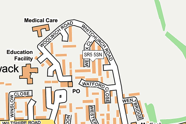 SR5 5SN map - OS OpenMap – Local (Ordnance Survey) SR5 5SN map - OS OpenMap – Local (Ordnance Survey)