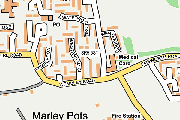 SR5 5SY map - OS OpenMap – Local (Ordnance Survey) SR5 5SY map - OS OpenMap – Local (Ordnance Survey)