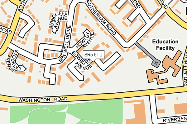 SR5 5TU map - OS OpenMap – Local (Ordnance Survey) SR5 5TU map - OS OpenMap – Local (Ordnance Survey)