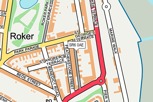 SR6 0AE map - OS OpenMap – Local (Ordnance Survey) SR6 0AE map - OS OpenMap – Local (Ordnance Survey)